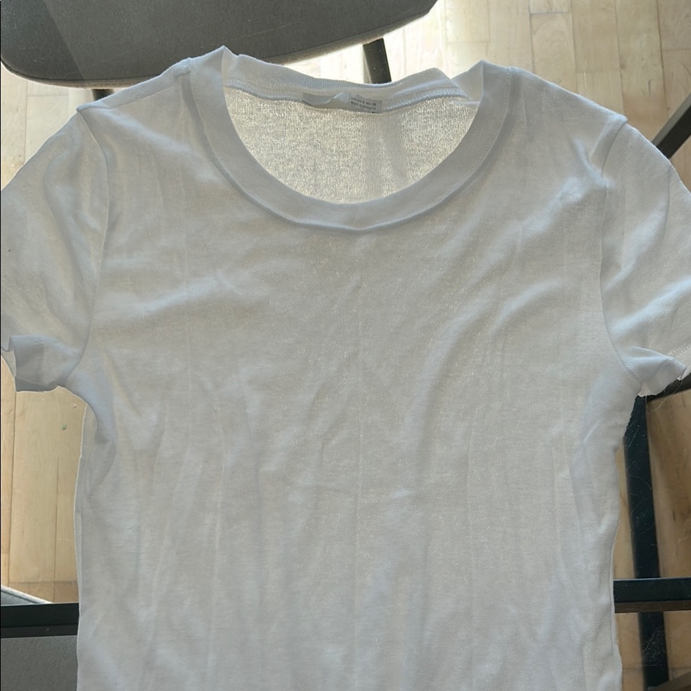 Zara White Short Sleeve Tee